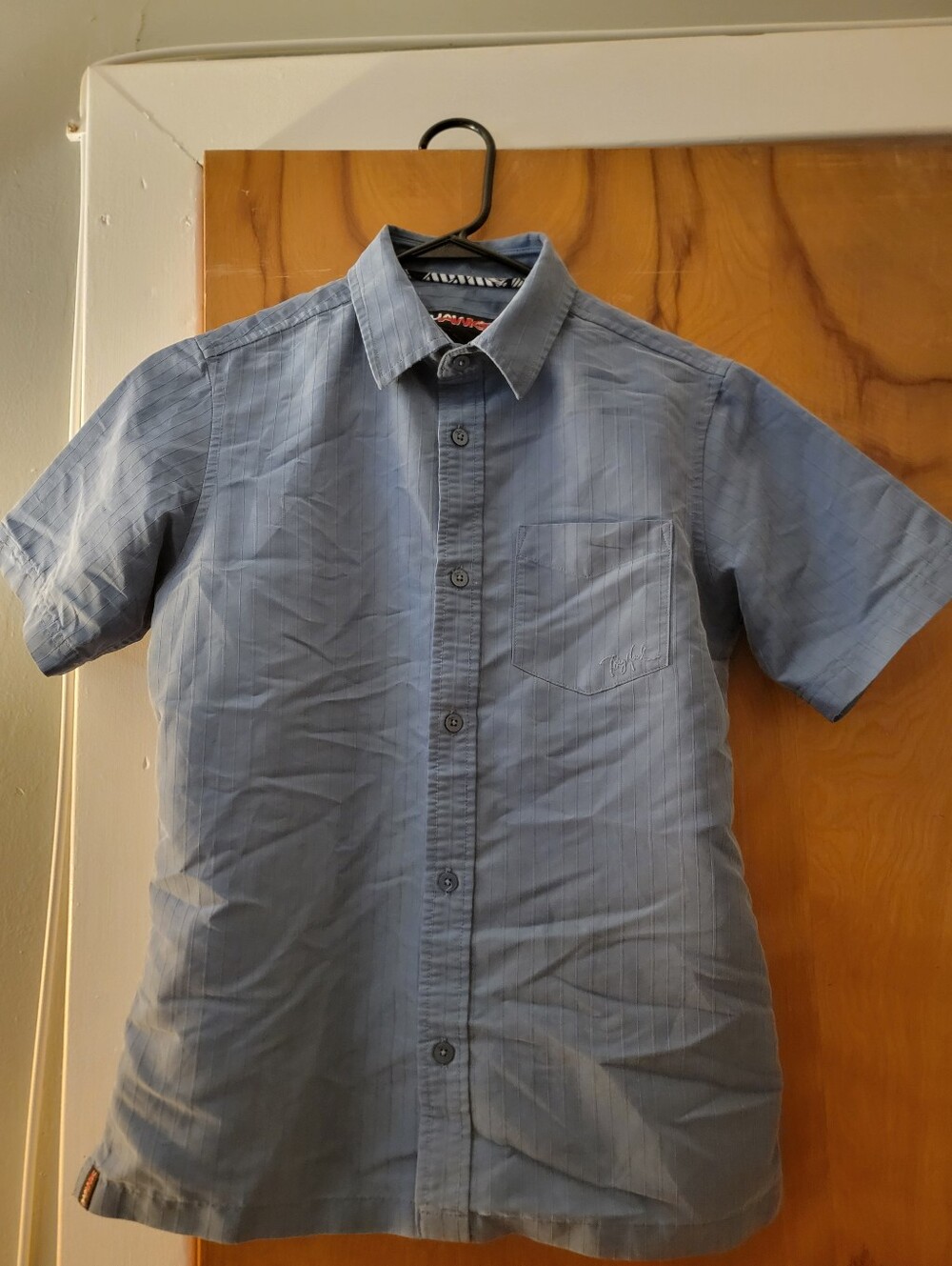 Boys Tony Hawk Light Blue Short-Sleeve Button-Up Shirt